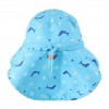 Flapjack Cape Sunhat UPF50  Blue Whale/Octopus - MEDIUM 2-4 yrs
