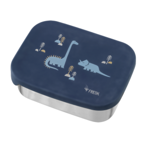 Fresk Kids' Food Container made of Silicone Dinosaurs Blue