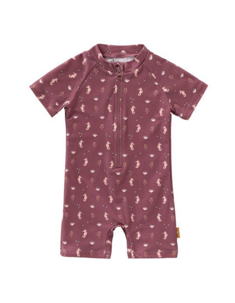 Fresk Kids Sun Protection One-Piece Swimsuit Pink - Seahorse