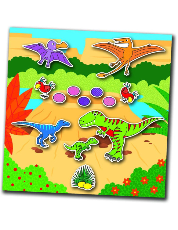 BOOK WITH 150 DINOSAUR STICKERS REUSABLE