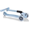 Globber Kids Scooter Foldable Foldable Lights Ecologic 3-Wheel for 2+ Years Light Blue