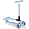 Globber Kids Scooter Foldable Foldable Lights Ecologic 3-Wheel for 2+ Years Light Blue