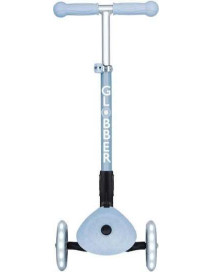Globber Kids Scooter Foldable Foldable Lights Ecologic 3-Wheel for 2+ Years Light Blue
