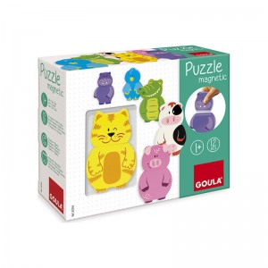 Kids Puzzle Magnetic Animals for 1+ Years 12pcs Goula