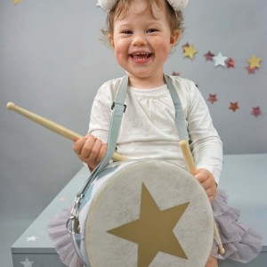 Jabadabado: Ξύλινo τύμπανο Ροζ