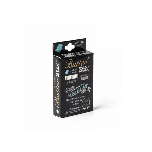 Jaq Jaq Bird: Κιμωλίες λευκές Butterstix 12τεμ Jaq Jaq Bird: Κιμωλίες λευκές Butterstix 12τεμ
