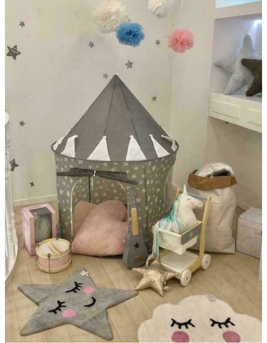 Kids Concept Kids Castle Play Tent Star Gray