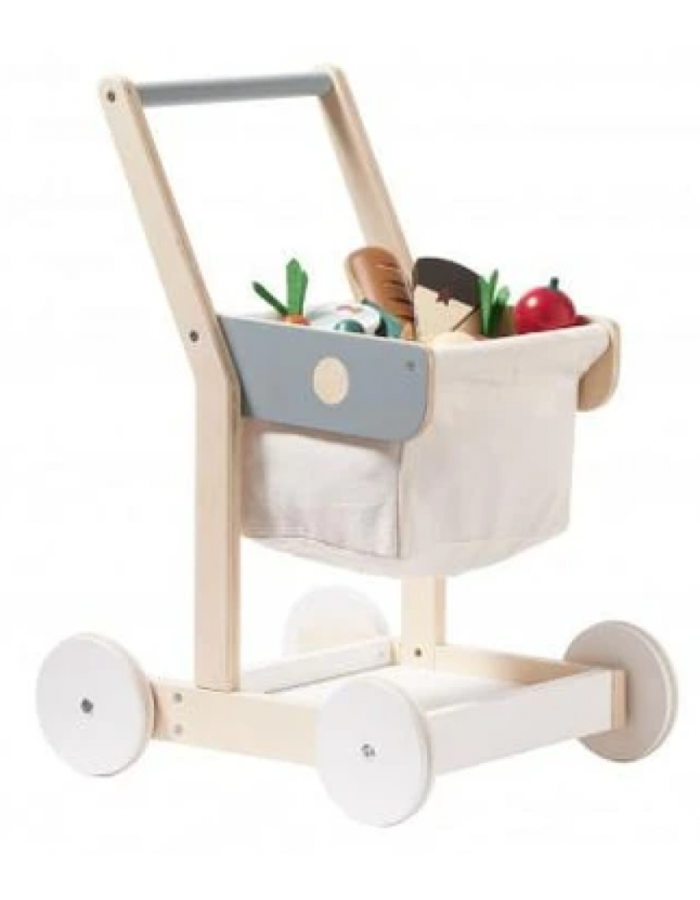 KIDS CONCEPT. Ξύλινο καρότσι για ψώνια
