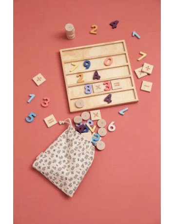 Kids Concept Educational Game Letters & Numbers made of Wood for 3+ Years Old