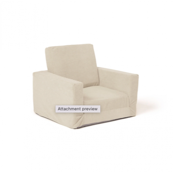 KIDS CONCEPT. Πτυσσόμενη πολυθρόνα KID'S BASE (κρεμ) 42 x 44 x 38 εκ. KIDS CONCEPT. Πτυσσόμενη πολυθρόνα KID'S BASE (κρεμ) 42 x 44 x 38 εκ.