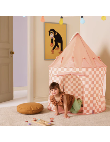 KIDS CONCEPT. Σκηνή παιχνιδιού Star (ροδακινί καρό) KIDS CONCEPT. Σκηνή παιχνιδιού Star (ροδακινί καρό)