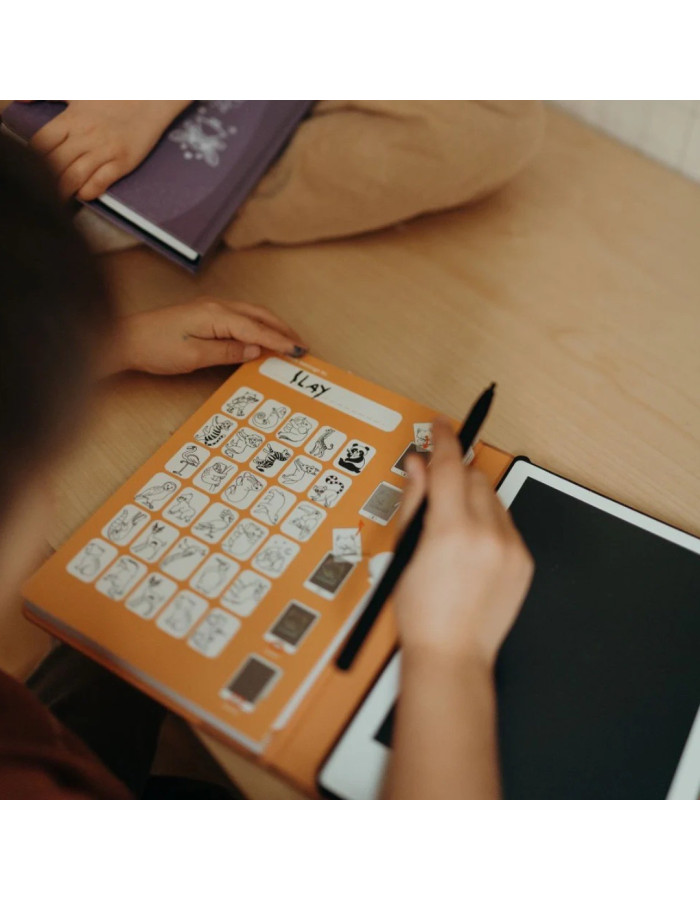 Kidywolf Kids Writing Tablet LCD Screen 30 Animals Cards