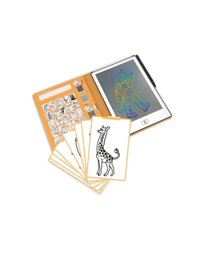 Kidywolf Kids Writing Tablet LCD Screen 30 Animals Cards