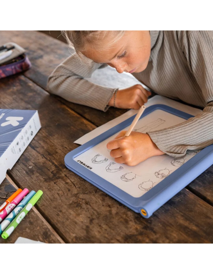 Kidywolf Kids Drawing Tablet Double Sided Rechargeable Light LED Screen & Blackboard