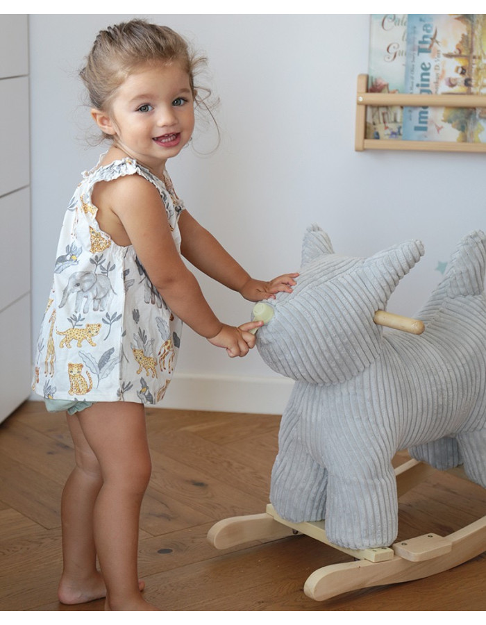 Tryco Rocking Toy Dog for 18++ months Gray