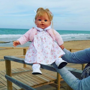 Magic baby κούκλα που κλαίει "Susy Pink dress with dots