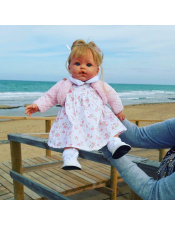 Magic baby κούκλα που κλαίει "Susy Pink dress with dots Magic baby κούκλα που κλαίει "Susy Pink dress with dots