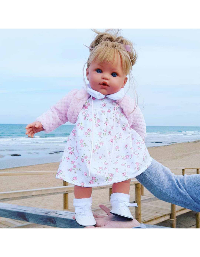 Magic baby κούκλα που κλαίει Susy Pink dress with dots