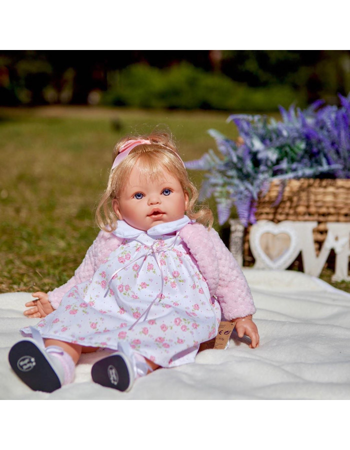 Magic baby κούκλα που κλαίει Susy Pink dress with dots