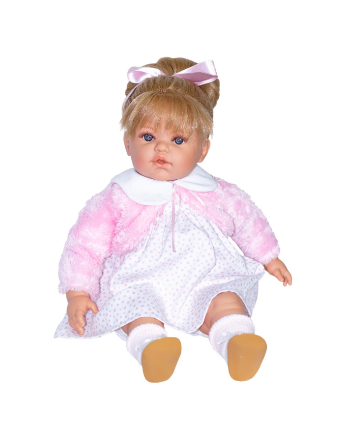 Magic baby κούκλα που κλαίει Susy Pink dress with dots