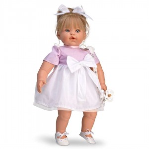 Magic baby κούκλα που κλαίει "Susy Pink bow"