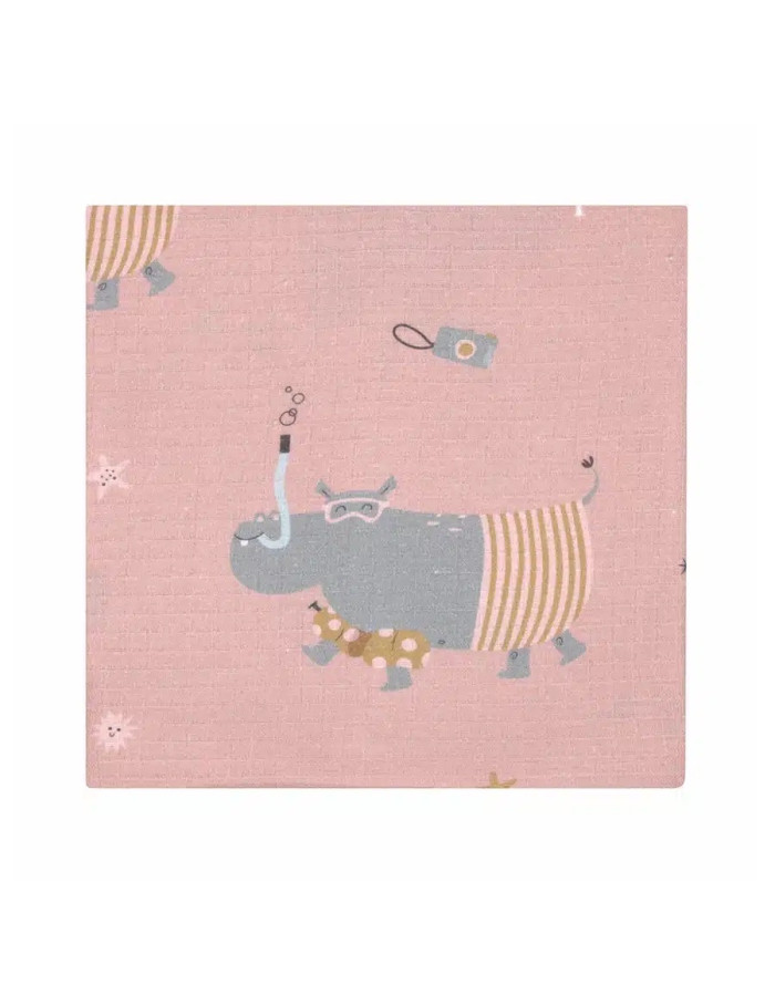 organic  cotton muslin 120 x 120 cm