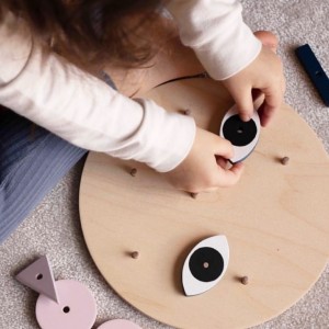 Ξυλίνο παιχνίδι σύνθεσης προσώπου - εκφρασή συναισθημάτων 