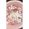 Μπαλόπισίνα baby pink με ροζ , δίαφανες & λευκές μπάλες Μπαλόπισίνα baby pink με ροζ , δίαφανες & λευκές μπάλες