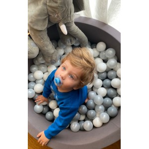 Μπαλοπισίνα γκρι με γκρι / λευκές / περλε μπάλες