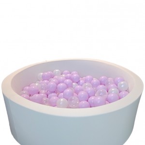Off white Ball Pit with lilac  & white balls