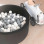 Black Ball Pit  with grey / white balls