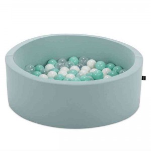 Mint Ball Pit with  mint / white / clear white balls