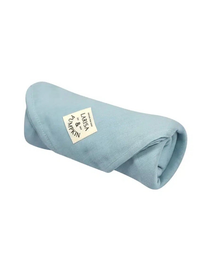 Organic cotton muslin 120 x 120 cm - light blue Organic cotton muslin 120 x 120 cm - light blue