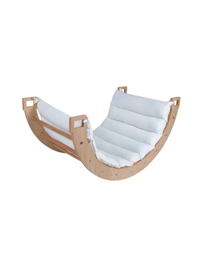 Pikler Arch with white minimal pillow
