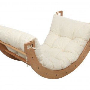 Ξύλινη γέφυρα αναρρίχησης Pikler 2 σε 1 με λευκόμαξιλάρι