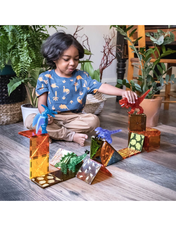 Magna-Tiles 40 Piece Dino World Magnetic Game