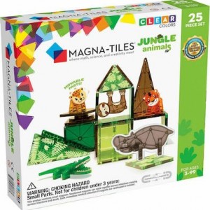 Magna-Tiles Μαγνητικό Παιχνίδι Κατασκευών Clear Colors Jungle για Παιδιά 3+ Ετών