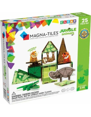 Magna-Tiles Μαγνητικό Παιχνίδι Κατασκευών Clear Colors Jungle για Παιδιά 3+ Ετών