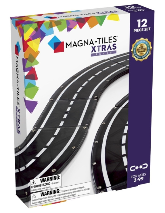 Magna-Tiles μαγνητικά Πλακίδια σετ 12τμχ XTRAS Roads