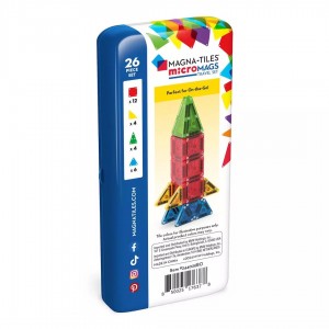Magna-Tiles Magnetic Construction Toy Micromags Travel Set for 3+ years