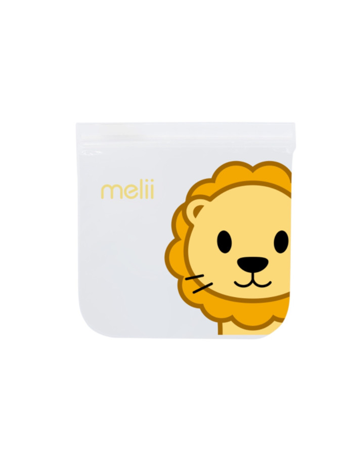 Melii – Επαναχρησιμοποιούμενα Τσαντάκια για σνακ 2 Dino + 2 Lion