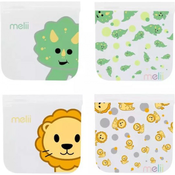 Melii School Food Case Multicolour Dinosaurs