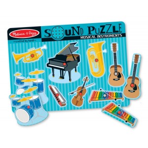 Wooden Kids Peg Puzzle Sound Musical Instruments 8pcs Melissa & Doug