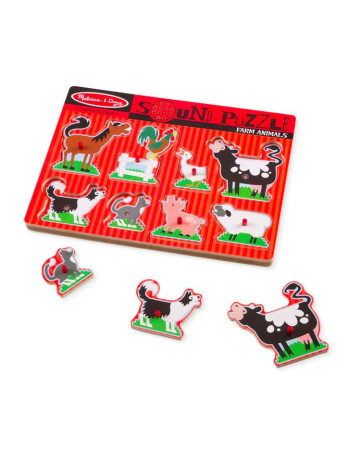 Farm Animals Sound Puzzle - 8 Pieces