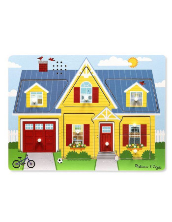 Παζλ ξύλνο Melissa and Doug Σπίτ με ήχους