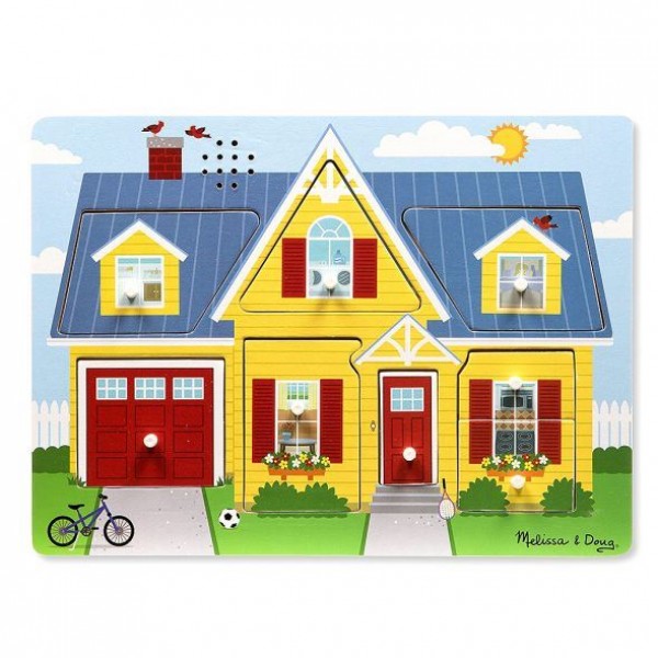 Παζλ ξύλνο Melissa and Doug Σπίτ με ήχους