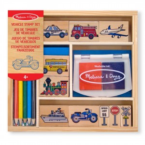 Wooden Stamp Set - Vehicles
