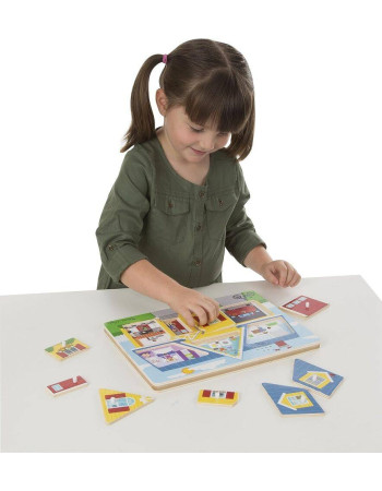 Παζλ ξύλνο Melissa and Doug Σπίτ με ήχους