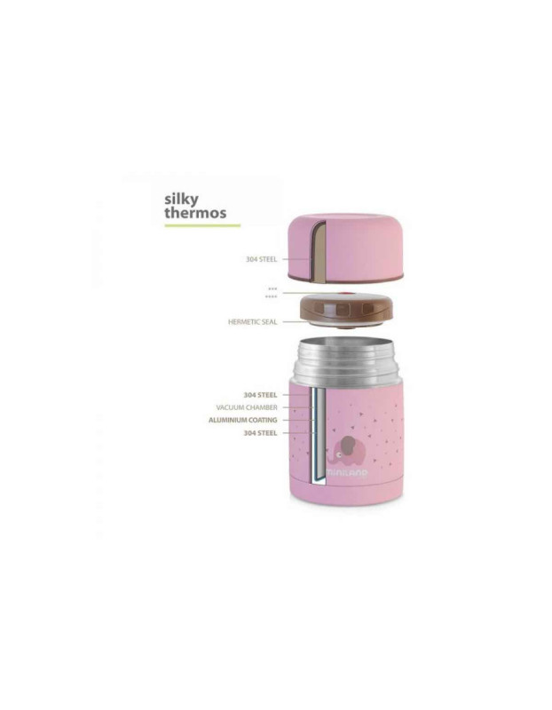 SILKY FOOD THERMOS PINK 600ML