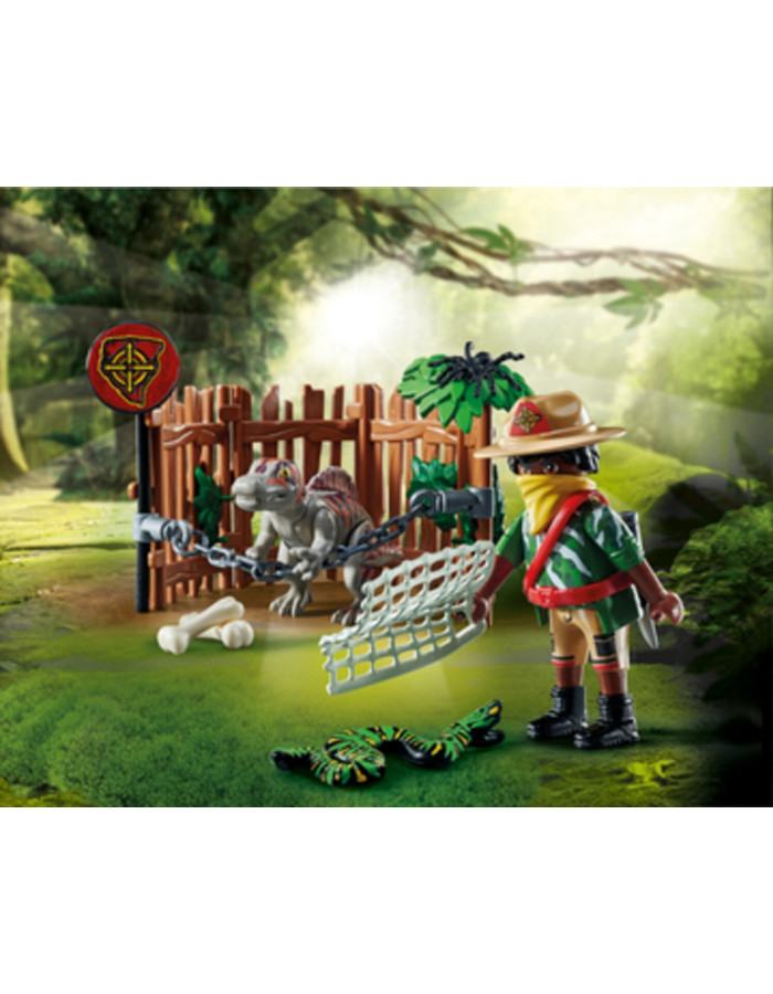Playmobil Dino Rise Μωρό Σπινόσαυρος και Λαθροκυνηγός για 5-10 ετών